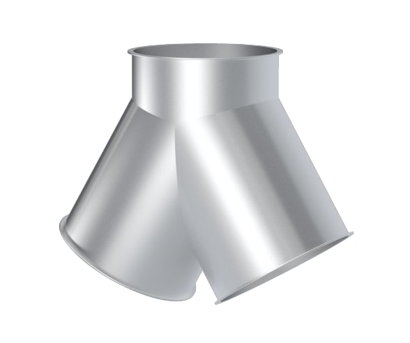 Trišakis simetrinis d100/100/100/2mm, 60°, nerūdijančio plieno