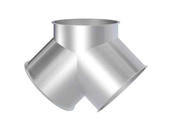 Trišakis simetrinis d224/224/224/3mm, 90°, cinkuotas