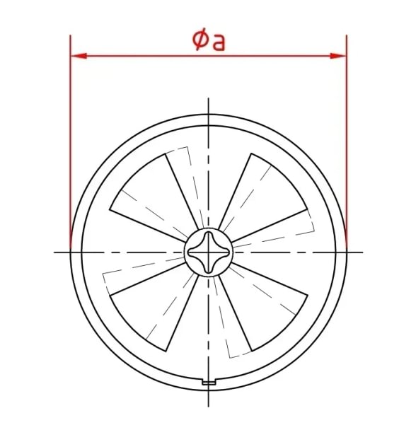 Dangtelis droselinis papildomam orui d120/2mm, nerūdijančio plieno