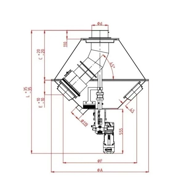 Control unit for rotary distributor with servo motor