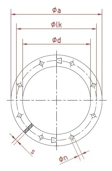 Flanšas teleskopiniam vamzdžiui d150mm/6mm, cinkuotas