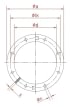 Flanšas teleskopiniam vamzdžiui d150mm/6mm, cinkuotas