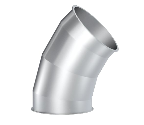 Alkūnė d560mm/2mm/45°, R=2D, cinkuota