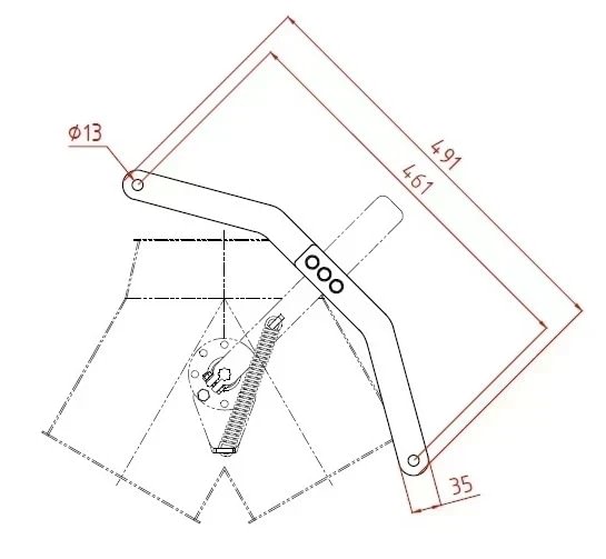 Switch device, 1.4301, blasted  for wire rope or chain hoist operations