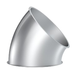 Segment DN 80 x 1,5 mm, 45°, R=1D, 1.0330, powder-coated