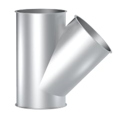 Y-piece DN 80/80/80 x 1,5 mm, 45°, 1.0330, powder-coated