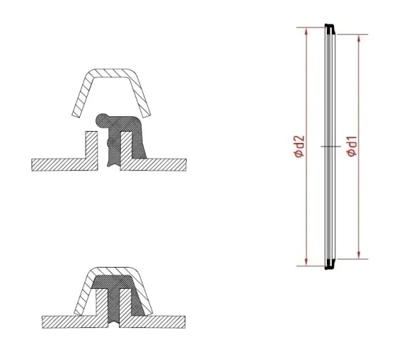 Tarpinė guminė d250/ 1mm silikoninė