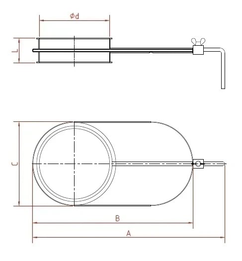 Sklendė oro reguliav. d100/1,5 mm