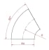 Alkūnė d175mm/2mm/60°, R=1D, dažyta