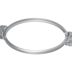 Clamping ring DN 100, 1.0330, electrolytically galvanized for seal rings for 1 - 2 mm piping with 6 mm lip