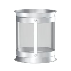 Plexiglass pipe DN 120 x 1 mm, 200 mm long, 1.4301, blasted