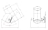 Skirstytuvas dviejų krypčių asimetrinis rankinis d150/2mm, 45°, nerūdijančio plieno