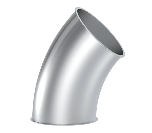 Alkūnė d100mm/2mm/45°, R=2D, cinkuota