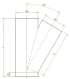 Y-piece DN 120/120/120 x 1,5 mm, 30°, 1.0330, powder-coated