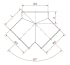 Trišakis simetrinis d200/200/200/3mm, 90°, dažytas