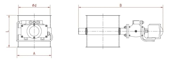Vožtuvas uždarymo su tarpine d200/2mm, dažytas