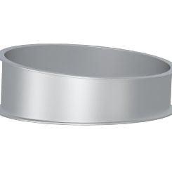 Segment DN 350 x 2 mm, 5°, R=1D, 1.4301, blasted straight design