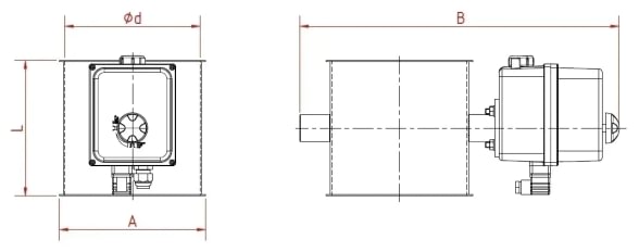 Vožtuvas uždarymo be tarpinės d400/2mm, El. 220V, dažytas