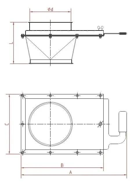 Sklendė rankinė d250/2mm, dažytas