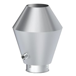 Deflecting hood DN 80 x 1,5 mm, 1.0330, hot-dip galvanized