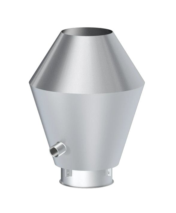 Gaubtas nukreipiamasis d450mm/2mm, 1.0330, dažytas su flanšu