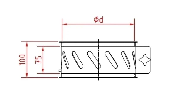 Droselis papildomam orui d224/1,5mm, nerūdijančio plieno