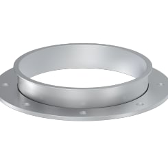 Connection stub DN 80 x 2 mm, 50 mm long, 1.0330, powder-coated with loose flange, drilled according to DIN 24154 R2
