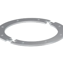 Flange two-parted DN 80 x 6 mm, 1.0038, powder-coated drilled according to DIN 24154 R2