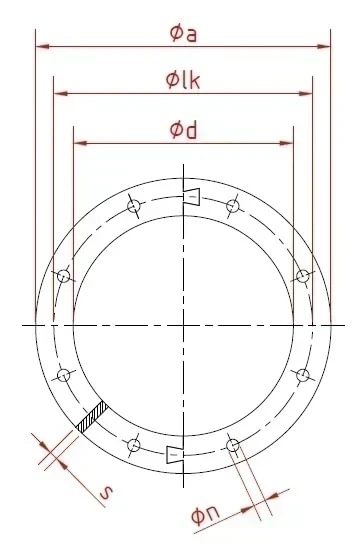 Flanšas dviejų dalių d160mm/6mm, dažytas