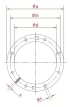 Flanšas dviejų dalių d160mm/6mm, dažytas