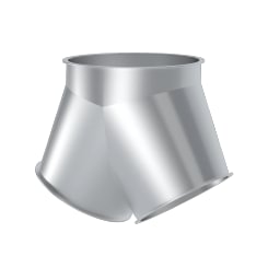 Symmetrical Y-piece conical DN 100/80/80 x 1,5 mm, 60°, 1.0330, powder-coated