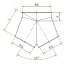Trišakis simetrinis d175/120/120/1,5mm, 60°, cinkuotas