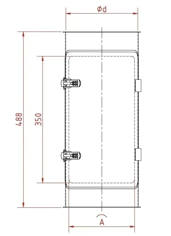Vamzdis išvalymui d280/3mm, 488mm ilgio, dažytas